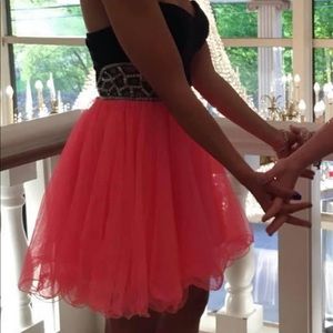 Black and hot pink prom dress. Worn once